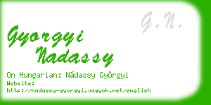 gyorgyi nadassy business card